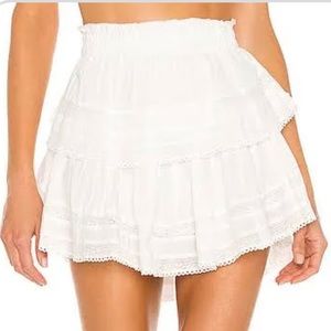 New with tags LoveShackFancy  ruffle mini skirt!